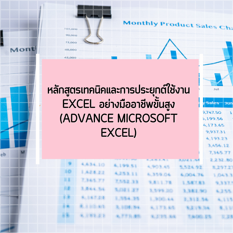 หลักสูตรเทคนิคและการประยุกต์ใช้งาน Excel อย่างมืออาชีพขั้นสูง (Advance Microsoft Excel) หลักสูตรเทคนิคและการประยุกต์ใช้งาน Excel อย่างมืออาชีพขั้นสูง (Advance Microsoft Excel)
